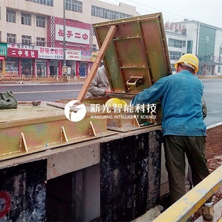 【管廊智能井盖案例】北京市政山西综合管廊自动液压井盖项目现场3
